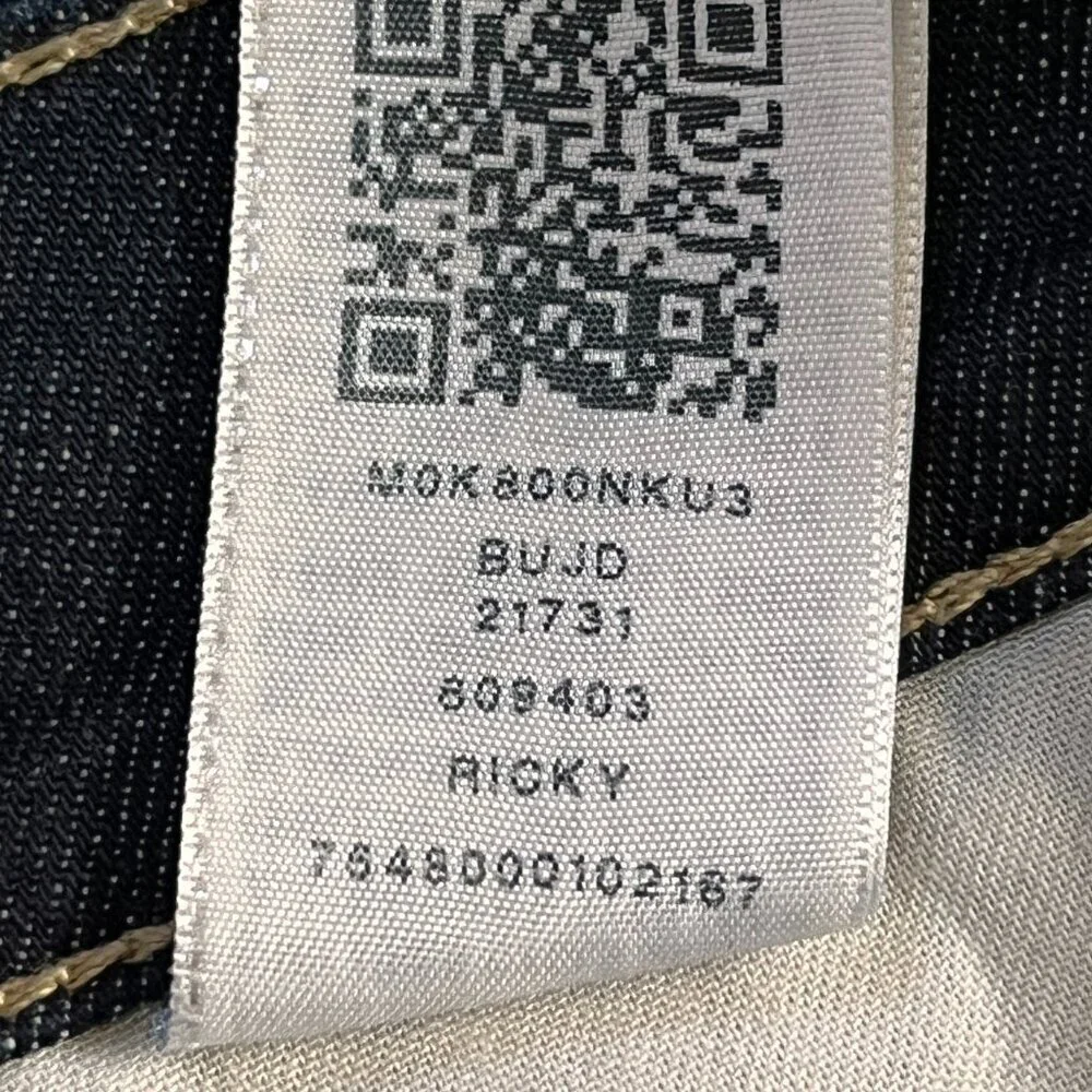 True Religion Ricky Relaxed Straight Relax Droit Jeans Men's Sz. 34- Made in USA